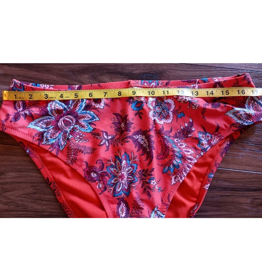 RHODE X Target Orange Floral Boho Bikini Swimwear - Picture 6 of 16